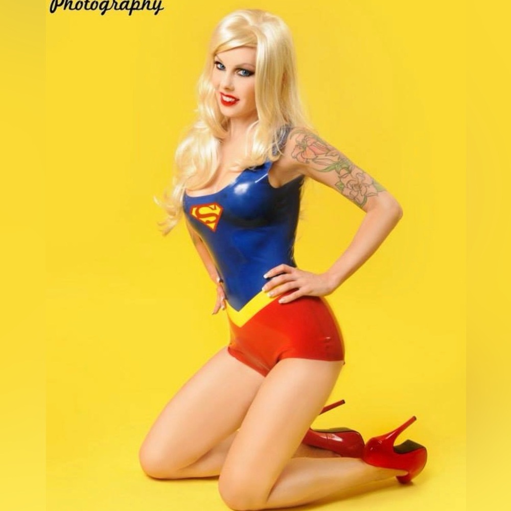Supergirl Latex Bodysuit
